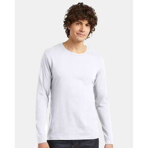 Hanes Brand Alternative Apparel White Mens Long Sleeve Shirt Large AGS3B84